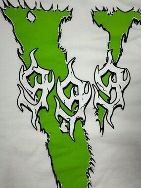 Juice WRLD x Vlone Green Fighting Demons 999 White Hoodie Size XL